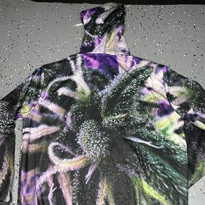 Neon Purple Full Cannabis Hoodie 