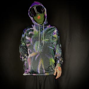 Neon Purple Full Cannabis Hoodie 